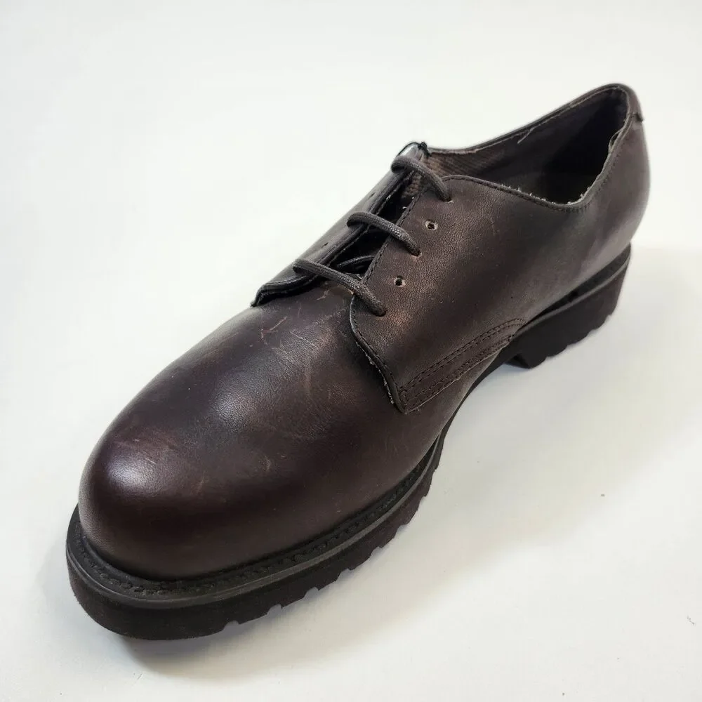 Bass Weejuns Derby Shoes Mens 10M Waterproof Leather Plain Toe Comfort Oxford